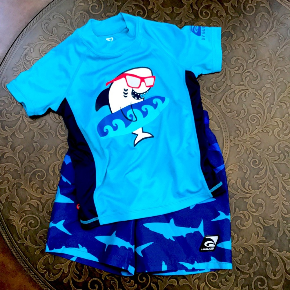 Laguna 3t Swim Trunks and Rash guard Set